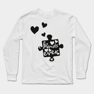 Best Friends Forever Connection Puzzle (right) Long Sleeve T-Shirt